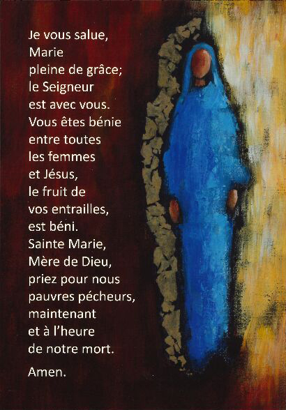 Kaart - 10x15cm - Je vous salue Marie