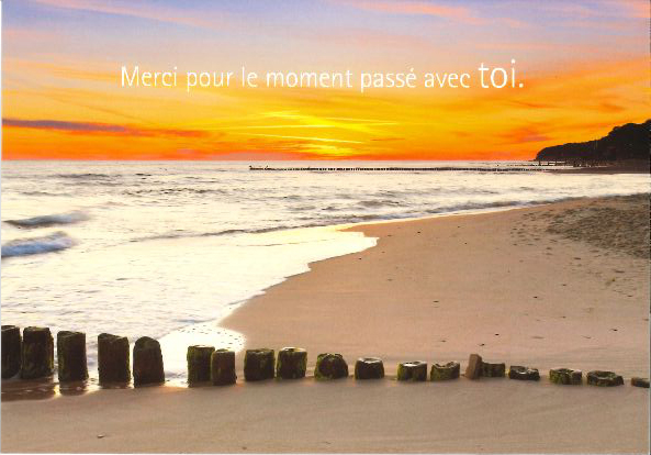 Kaart - 10x15cm - Merci pour le moment passé avec...