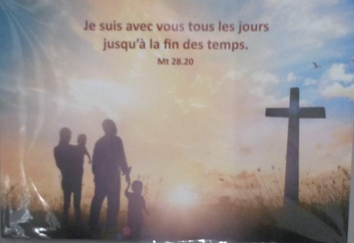 Kaart - 10x15cm - Je suis avec vous ... Mt28,20