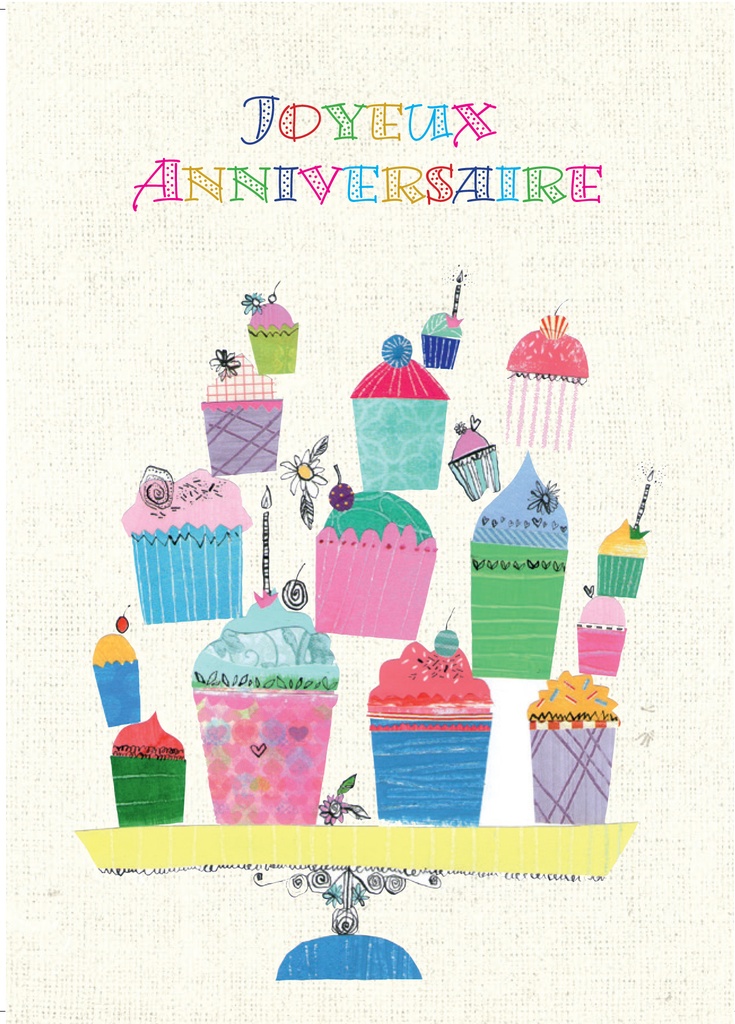 Kaart - 10x15cm - Joyeux Anniversaire