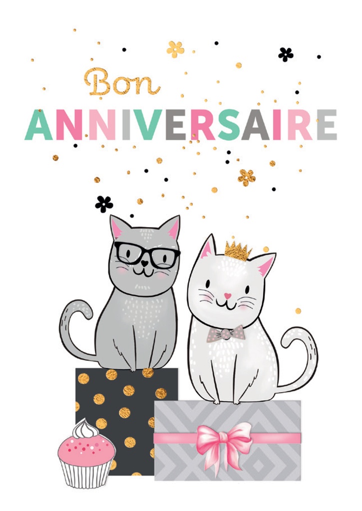Carte simple - 10x15cm - Bon anniversaire