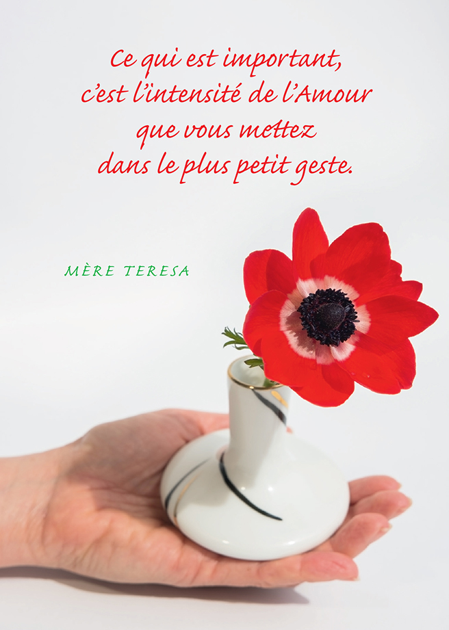 Carte simple - 10x15cm - Mère Térèsa 'Ce qui est important .