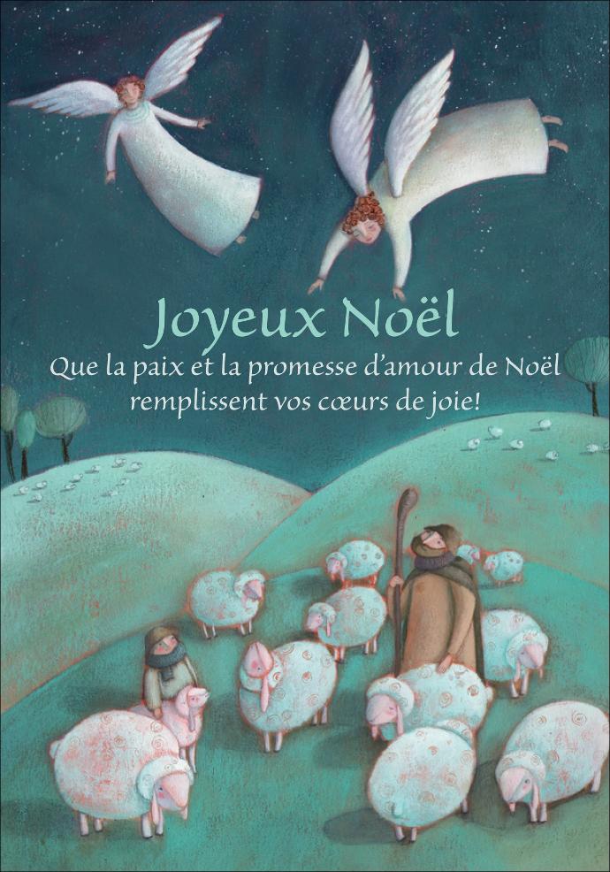 Kerstkaart 10x15cm - Joyeux Noël, que la paix...
