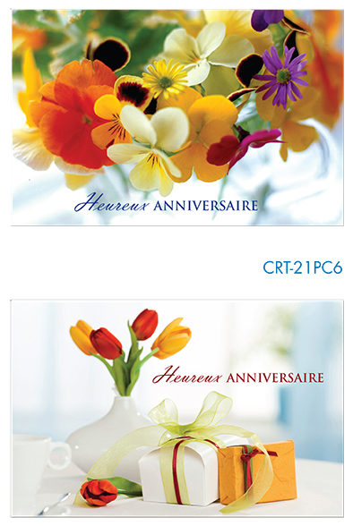 Pochette Anniversaire - 2x3 kaarten met omslag