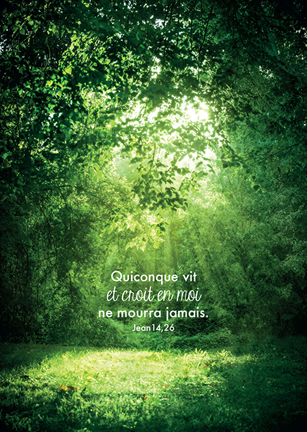 Carte simple 10.5x15cm - Quiconque vit et croit