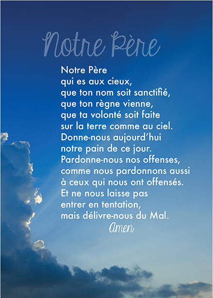 Kaart 10,5x15cm - Notre père