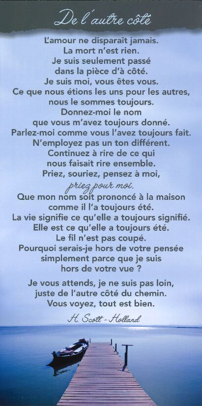 Carte texte 10.5x21cm + enveloppe - De l'autre coté