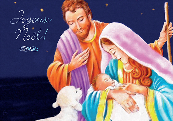 Kerstkaart 10,5x15cm - Joyeux Noël