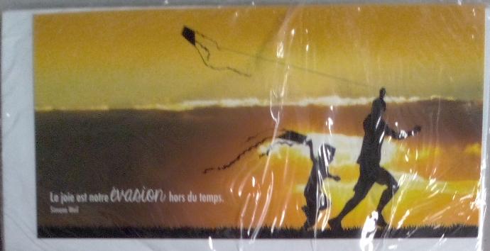 Kaart panor. 10,5x21cm + enveloppe - La joie est