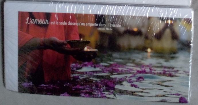 Carte panor. 10,5x21cm + enveloppe - L'amour est la seule