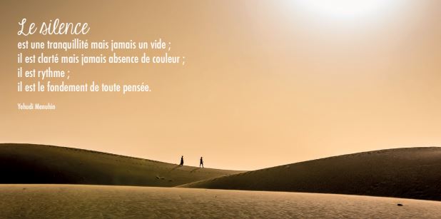 Carte panor. 10,5x21cm + enveloppe - Le silence est