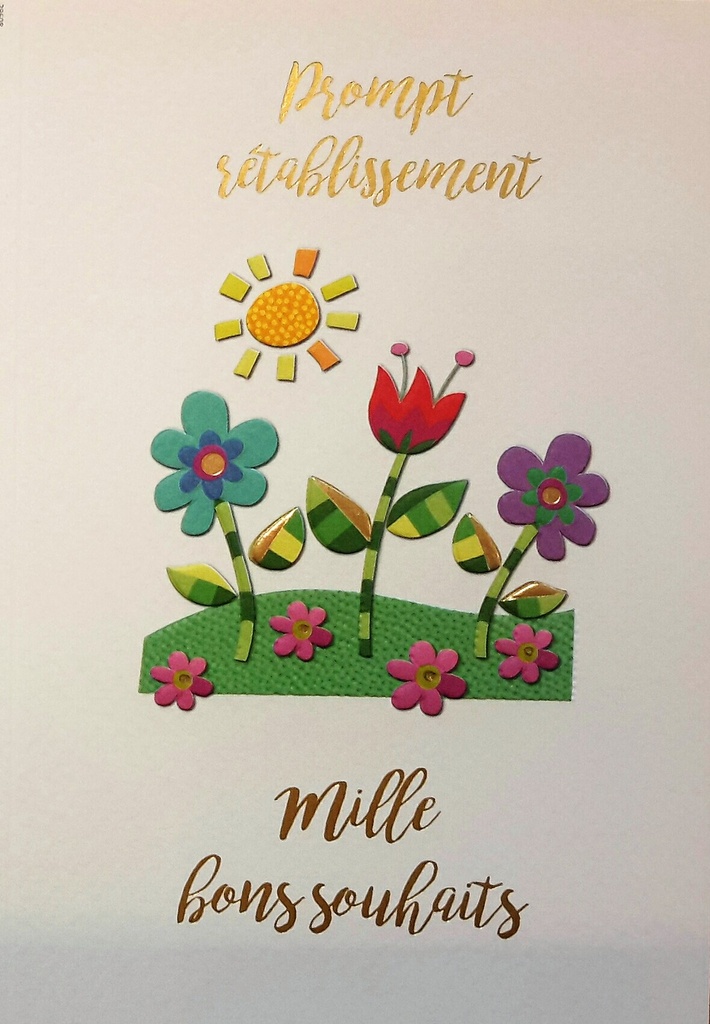 Carte double - Prompt Rétabissement - 12x17cm - envelop/cell