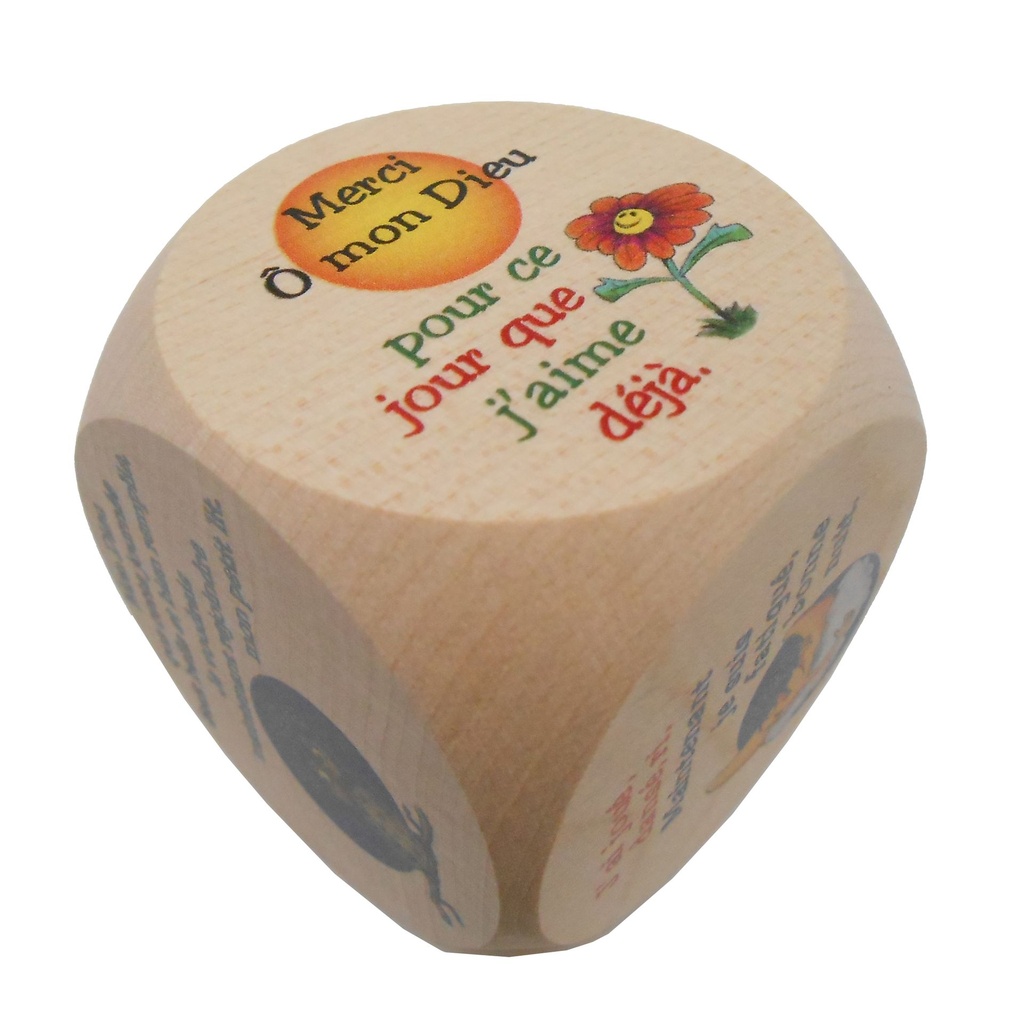 Dobbelsteen - kindergebedjes Matin & Soir - 49mm/meerkleurig