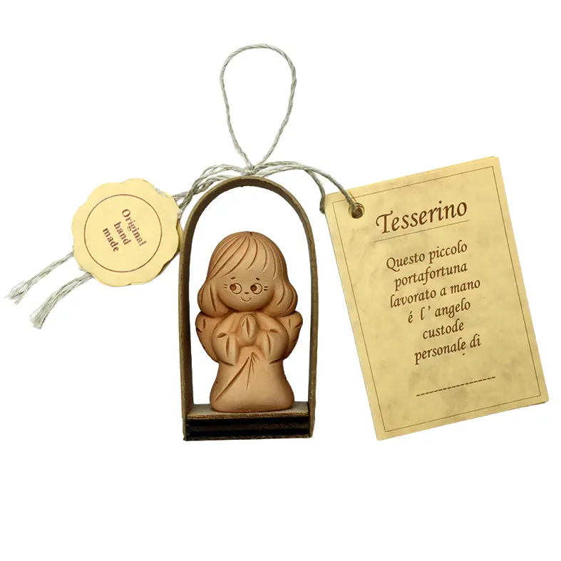 Schutsengel terracotta/Italiaans - boogje