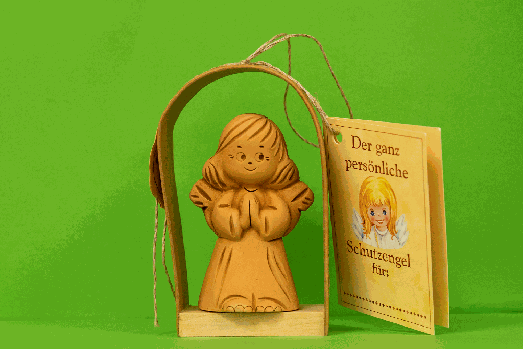 Staande engel groot TC - Engelse tekst - 8,5cm