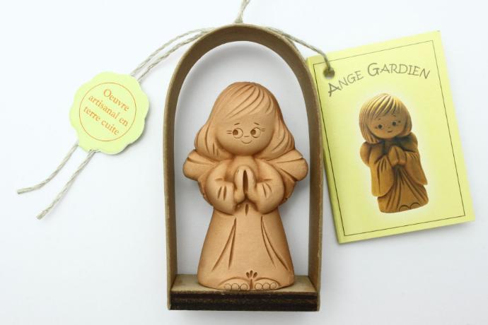 Schutzengel stehedn gross TC  Fransösischem Tekst - H=8,5cm