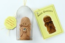 Angel porcelain with amber in cello - French/TW-2
