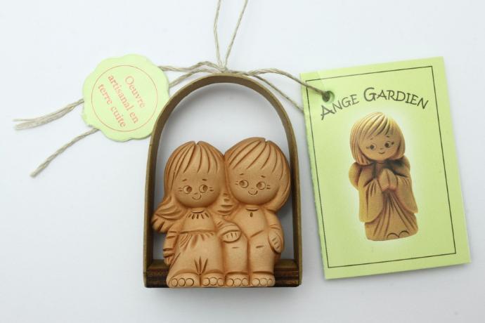 Anges Couple de rêves terre cuite/Français