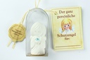 Beschermengel TC wit/imm. cristal steentje - in cello verpakking - Duitse tekst - assorti