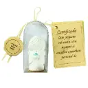 Gardien angel white with stone assorti in fiol - Tekst Spani