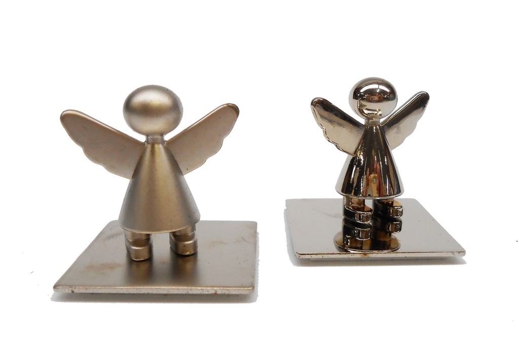 Schutzengel magnet - RVS im display von 12 - Fransösisch Schachtel (30x30mm)