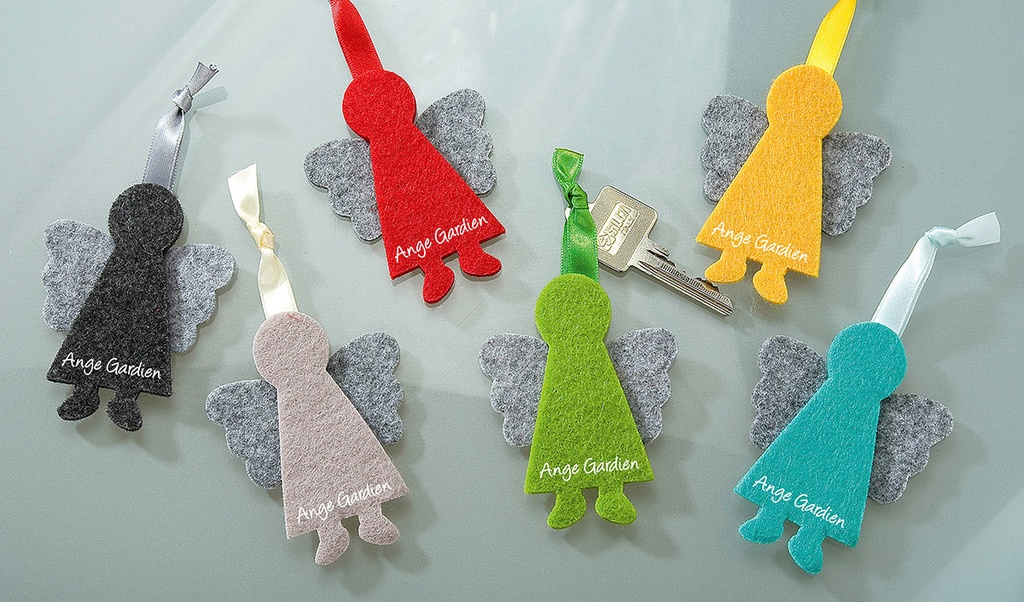 Engel Flitz - 10cm - assortiert Farbe - Tekst 'Ange gardien'