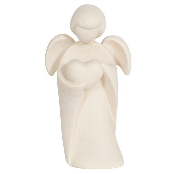 Ange avec coeur - bois sculpté/natur - 7,5cm