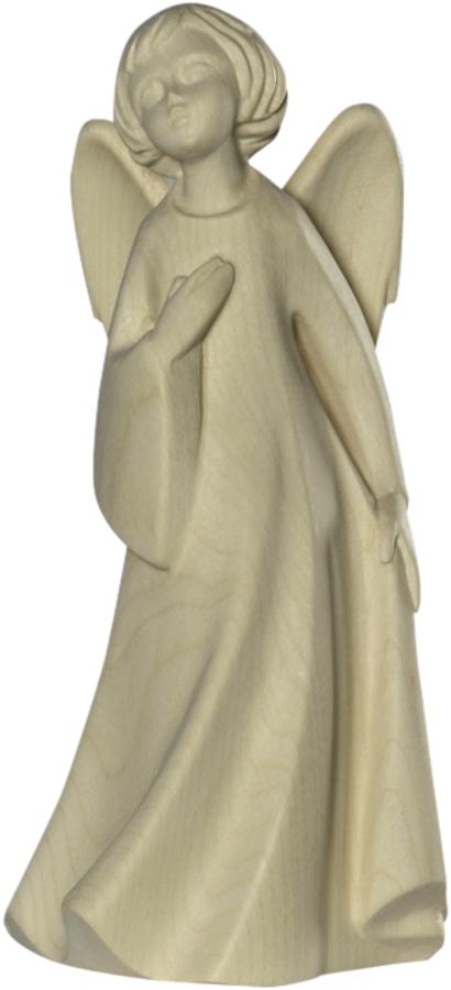 Ange d'amitié chantant - bois sculpté - 8cm/nature