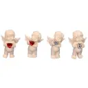 Ange bébé avec coeur - blanc H 5cm - assortiment