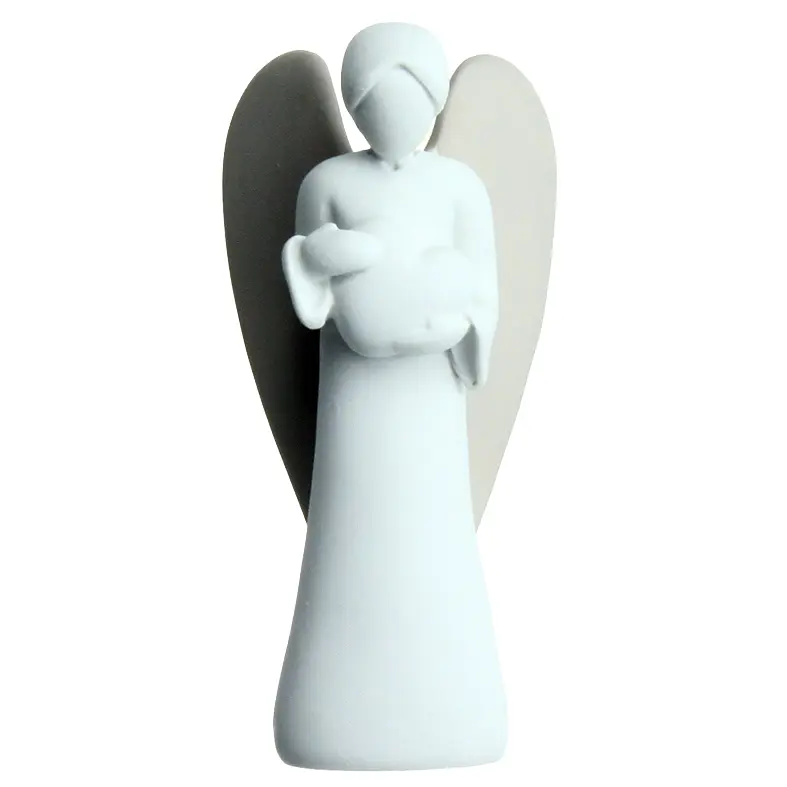 Angel heart - resin/white - 9cm
