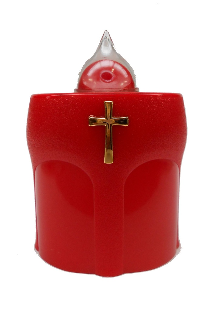 Candle Lumada VDS500 Red ( Yel/Flick ) Cross (78x58x108mm)