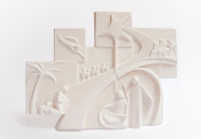 BAS RELIEF ARGILE REFRACTAIRE 30*22.5CM