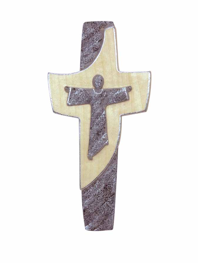 CROIX BOIS DU VAL GARDENA MODERNE EFFET PIERRE 15*7,5 CM