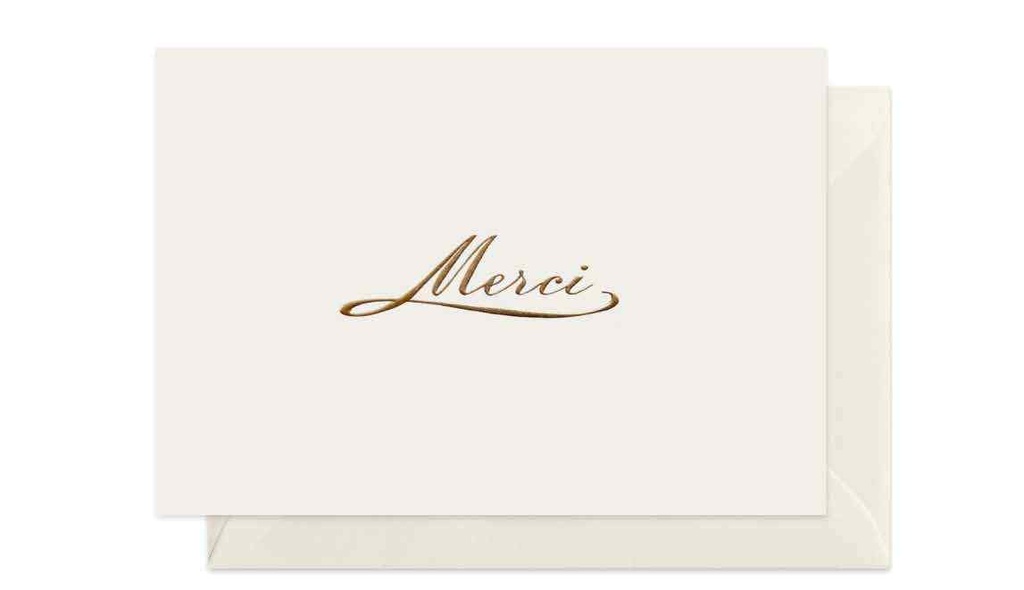 CARTE DOUBLE MERCI 10,5*14,8 CM