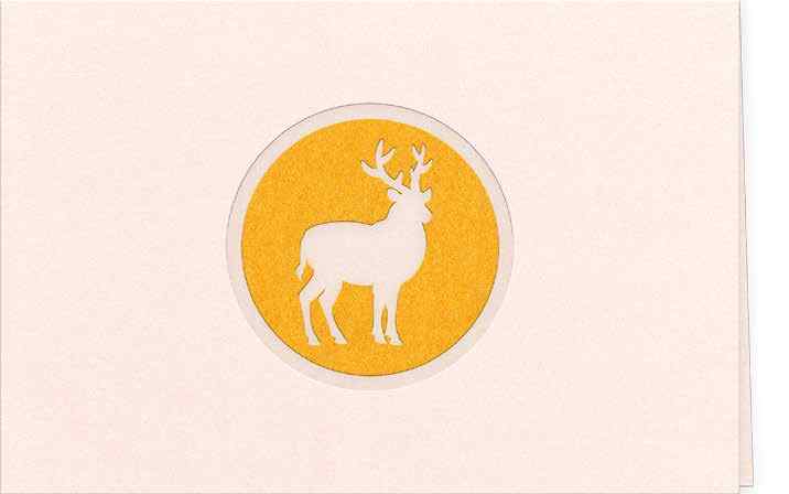 CARTES DOUBLES DESSINS NOEL CERF
