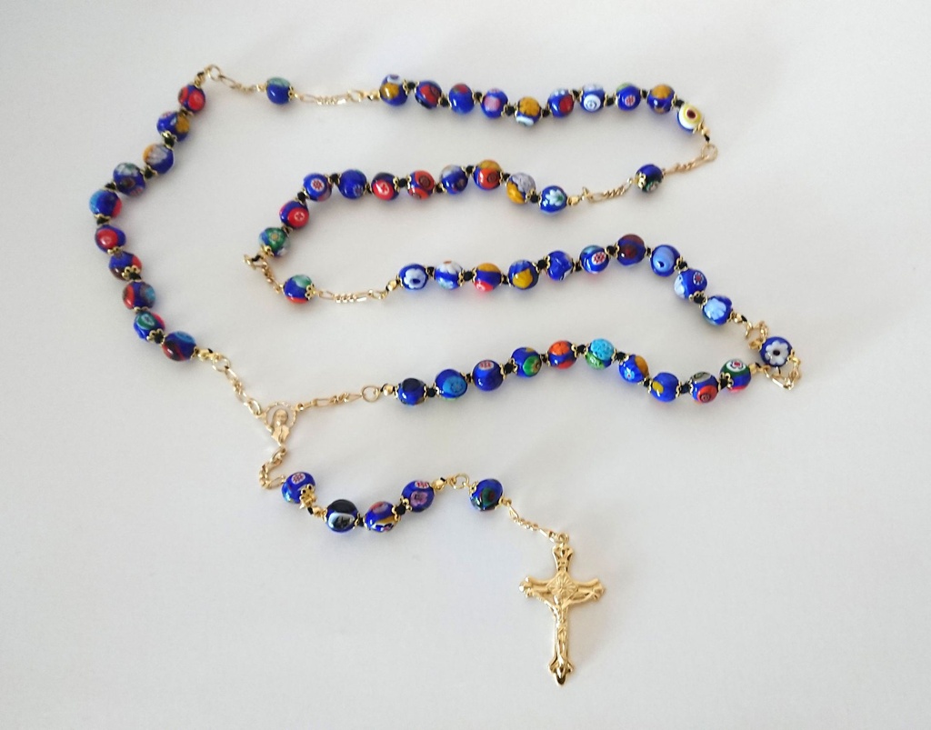CHAPELET MURANO BLEU