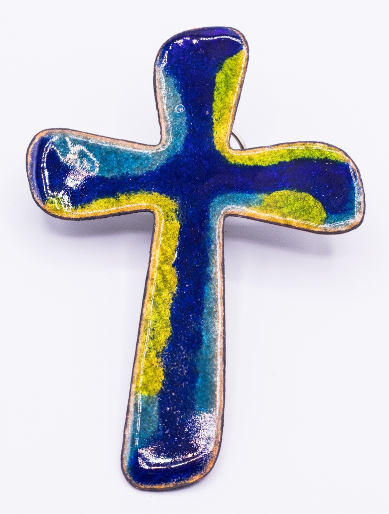 CROIX EMAUX BLEU