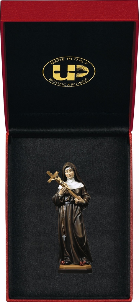 Statuette bois Sainte Rita de Cascia 8cm