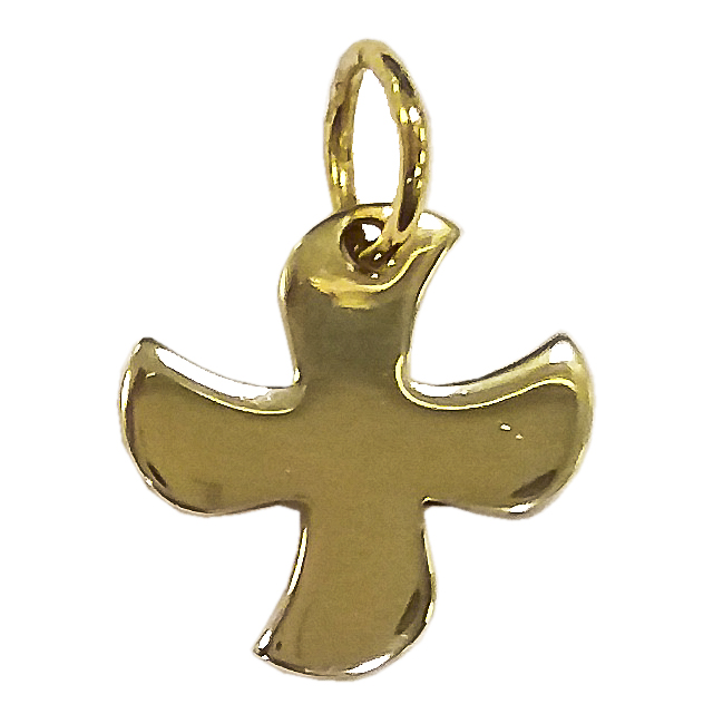 Kruisje Taizé - Ag 925‰ 3μm verguld (15x15mm)