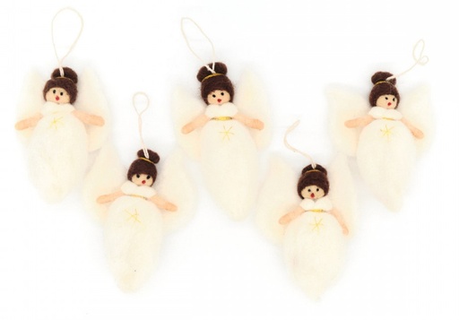 [ENG-96TIS002] Angel white-gold - hanging - 10cm