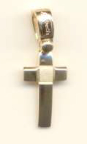 Croix - laiton Plaqué Or 3μm (8x15mm)