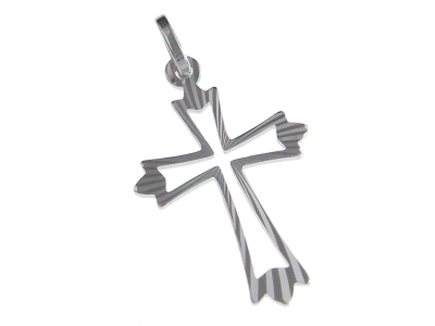 Croix découpé - Argent 925‰ rhodié (18x25mm)