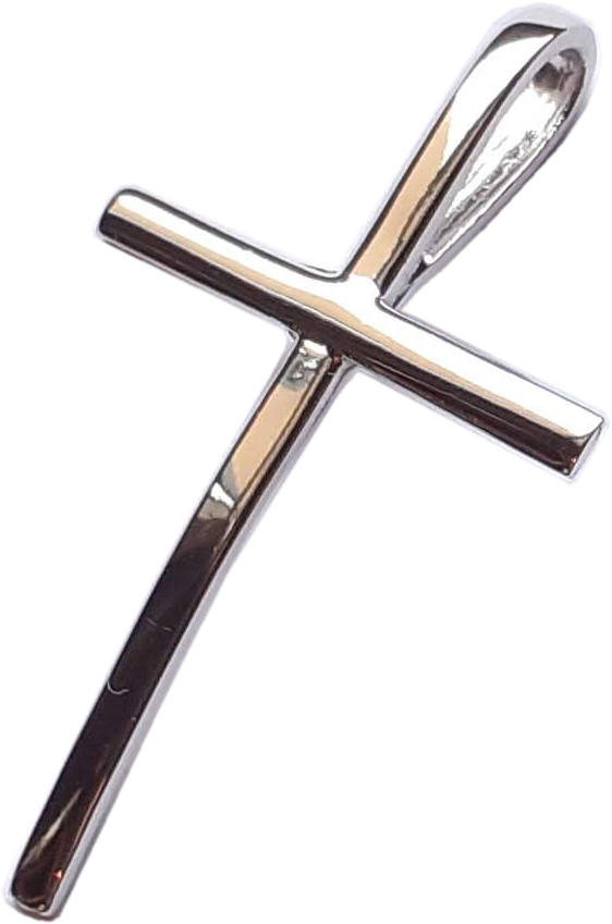 Croix - Argent 925‰ rhodié (22x37mm)