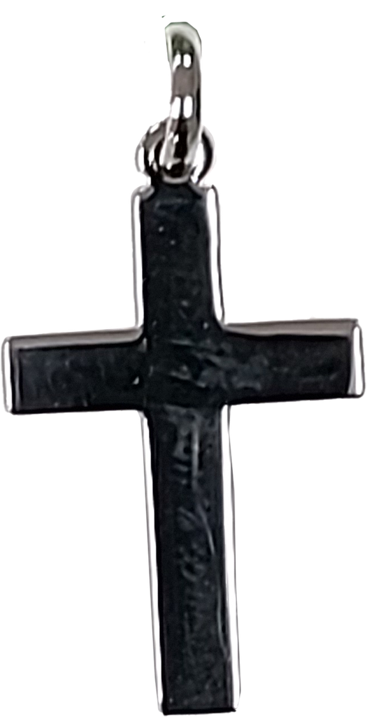 Croix lisse - Argent 925‰ rhodié (12x18mm)