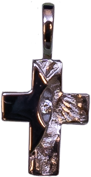Sueno Kreuz - s. Zirk - silber 925 rhodiert (8x12mm)