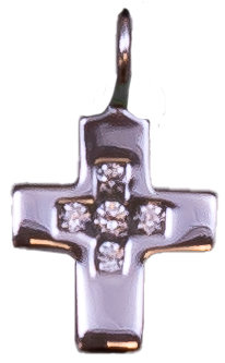 Kreuz - s. Zirk Länge - 925 Rhodiert (9x10mm)