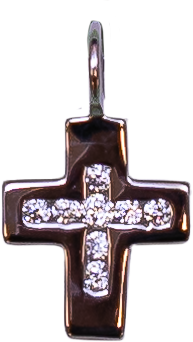 Kreuz - s. Zirk - 925 Rhodiert (9x10mm)