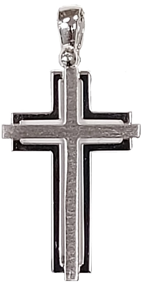 Croix bicolor - argenté 925‰ (16x24mm)