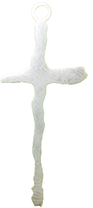 Croix stylisée sans christ - Argent 925‰ (18x40mm)