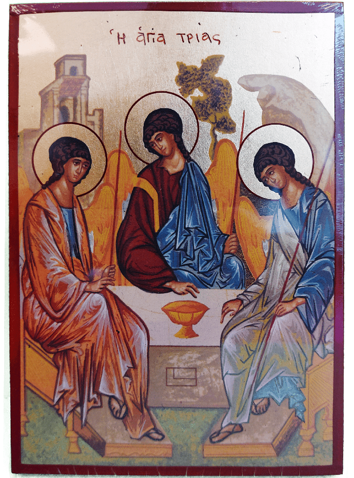 Icoon lithografie/plat - H.Drievuldigheid Roublev (70x95mm)